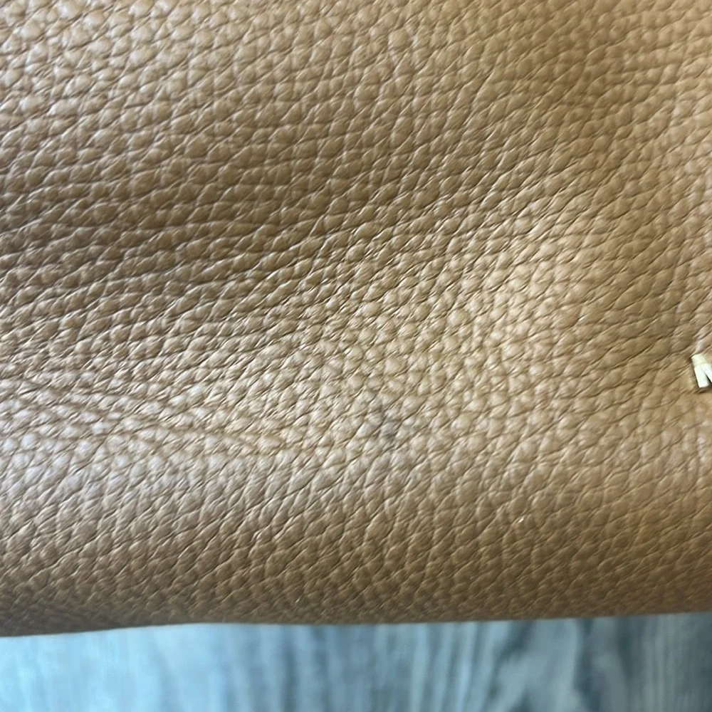 Michael Kors Purse Brown Raven Large Shoulder Bag Pebbled Leather - Picture 8 of 16